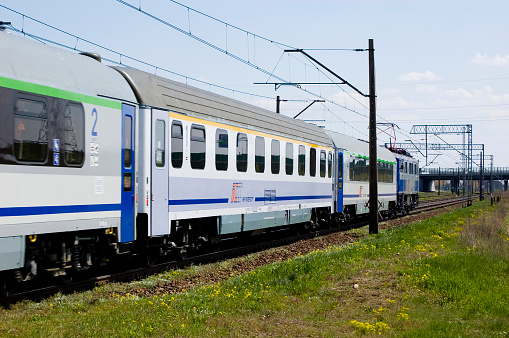 Poznan, Poland - May 16th, 2022: Polish intercity railways (Polish: PKP Intercity).