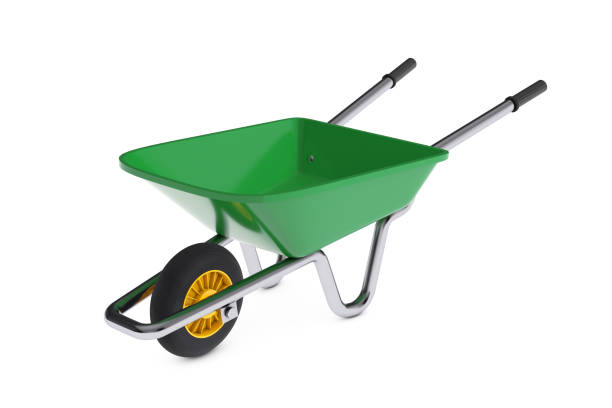 istock Gardening and Construction Green Wheelbarrow. 3d Rendering 1399050057