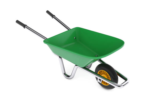 istock Gardening and Construction Green Wheelbarrow. 3d Rendering 1399050199