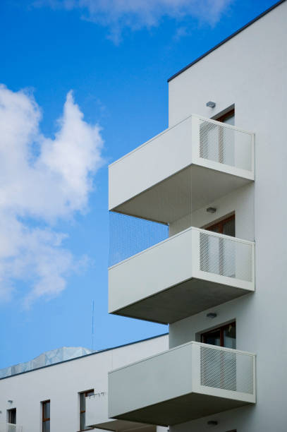 istock Architectural details of modern apartment building. 1399051203