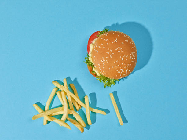 istock fresh tasty burger and fries 1399053257
