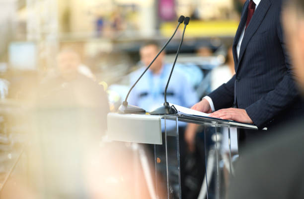 istock Politician during political rally 1399056174