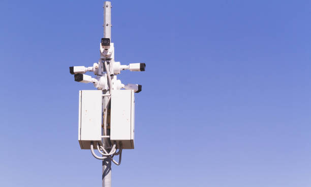 istock Surveillance Camera. Tracking a person. Pursuit and search. 1399056618