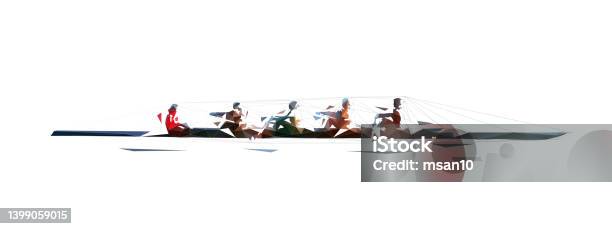 Sportsgraphics Rowing Rowing Low Polygonal Vector Illustration Geometric Water Sport Stock ...