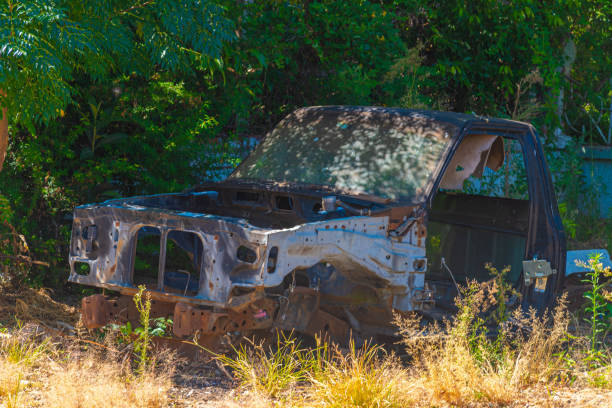 istock Abandoned old car outdoors 1399064415