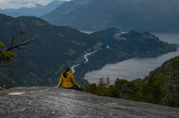 istock Summit hike to a viewpoint overlooking ocean and mountains 1399067116
