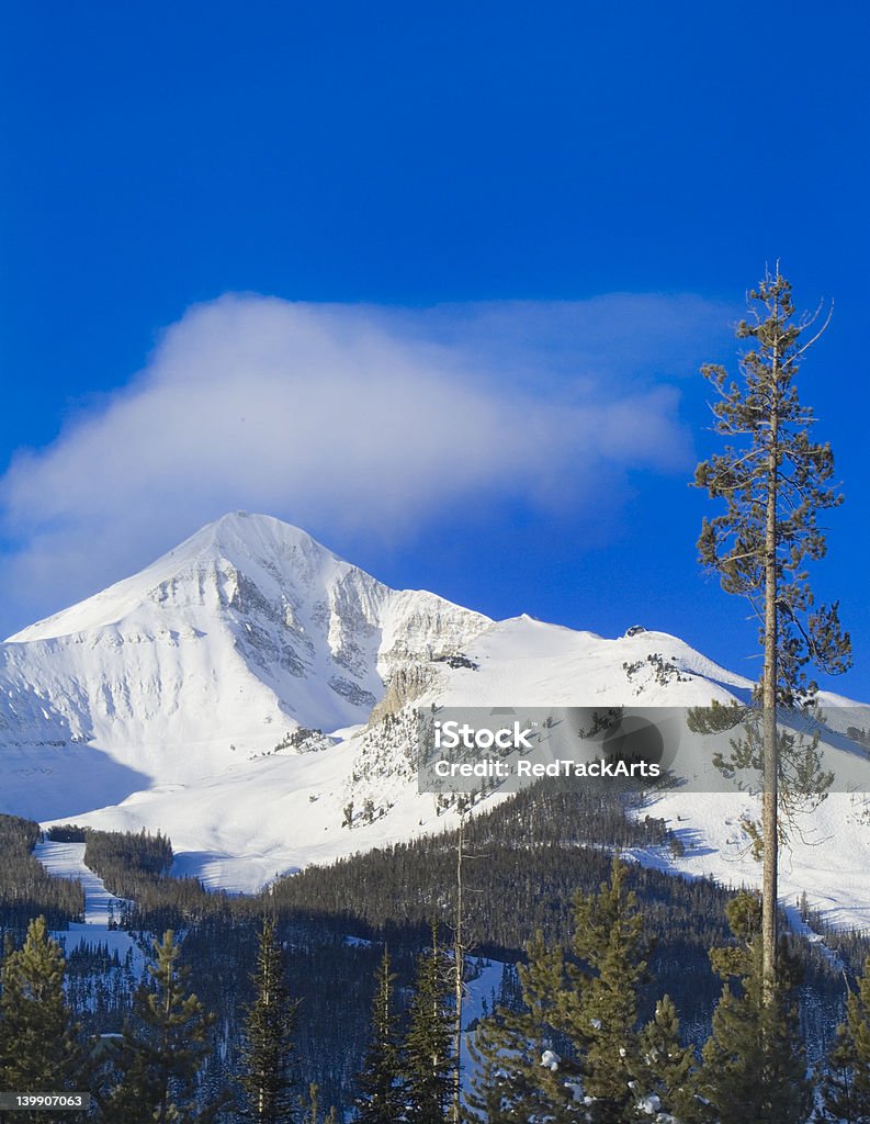 Lone mountain montana Early monring on Lone Mountain in Big Sky Montana Montana - Western USA Stock Photo