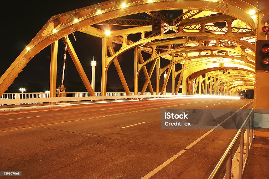 Bridge at Night Bridge over American River taken at night in Sacramento, California Night Stock Photo