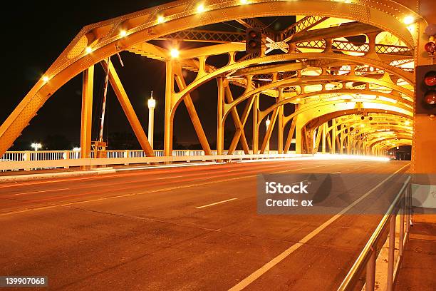 Bridge At Night Stock Photo - Download Image Now - Night, Sacramento, Asphalt