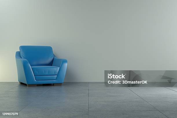 Foto de 3 D Render Interior De Cinza e mais fotos de stock de Cadeira - Cadeira, Cinza - Descrição de Cor, Criação Digital