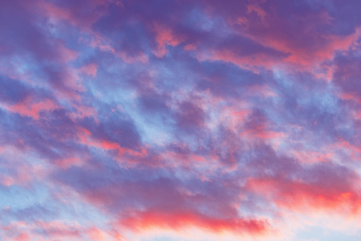 pink clouds in the dawn sky background