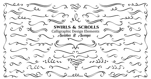 istock Swirls or scrolls, vintage flourishes 1399075378