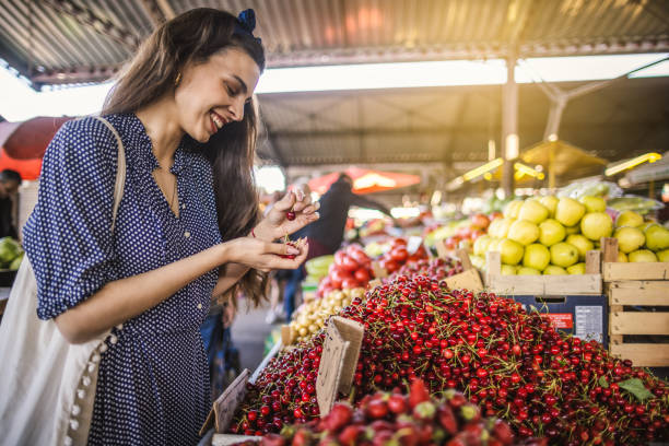 istock Woman on the fresh market 1399077728