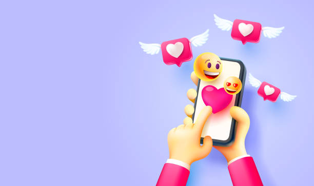 istock I like this, with lots of icons, chat for people to communicate. Vector 1399077761
