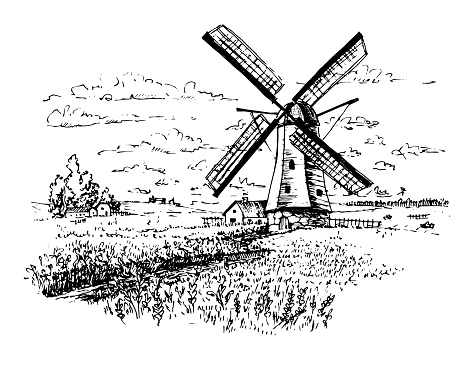 Sketch with old Wild Mill