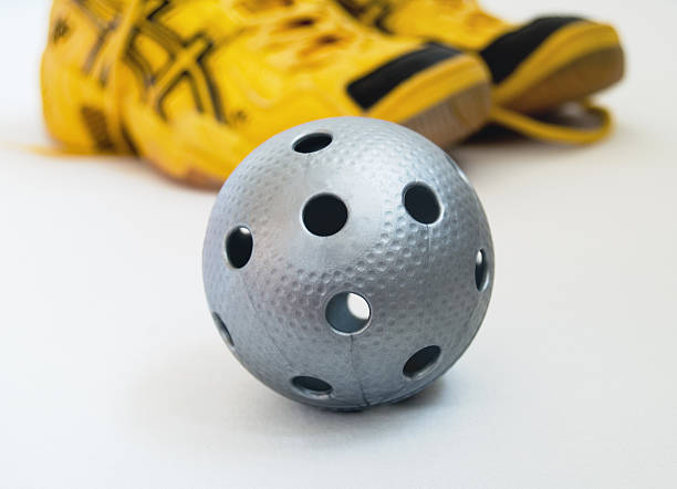 istock Floorball ball and shoes 139908152