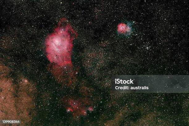 Lagoon Nebula In Sagittarius Stock Photo - Download Image Now - Adventure, Astrology Sign, Cloud - Sky