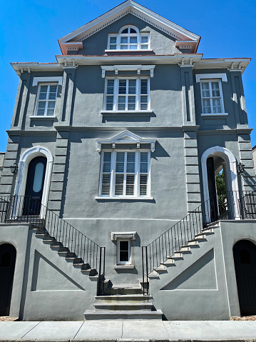 Historical buildings of historic district of Charleston, South Carolina.