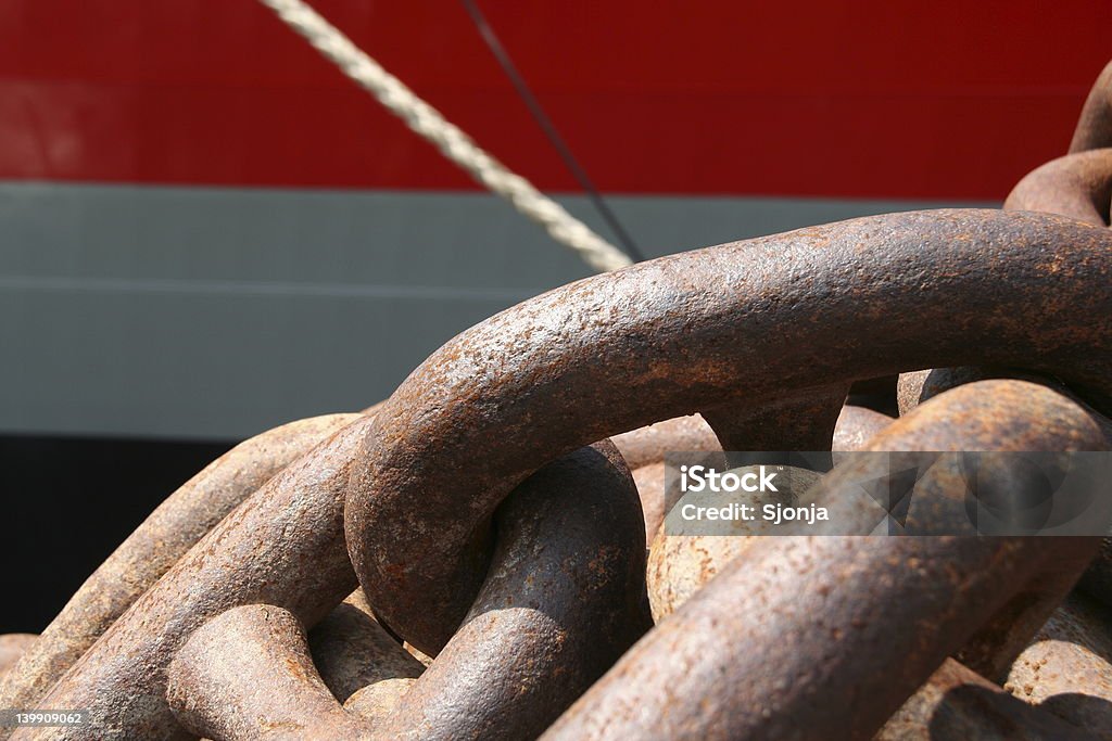 close-up of ship's chain (3) ship's chain Ceremony Stock Photo