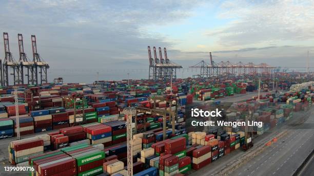 Dock Stack Container Stack On The Dock Stock Photo - Download Image Now - Tariff ...