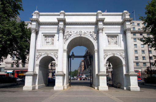 Front view of Marble Arch, London
