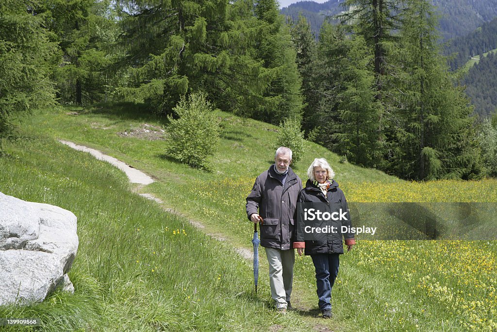 Caminhadas casal - Foto de stock de Fechado royalty-free