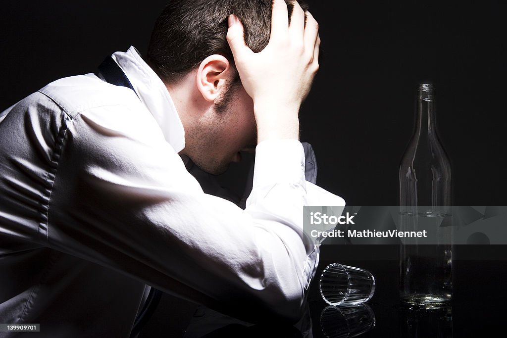 Depressive Drunk Businessman Click here to see all my business images Adult Stock Photo