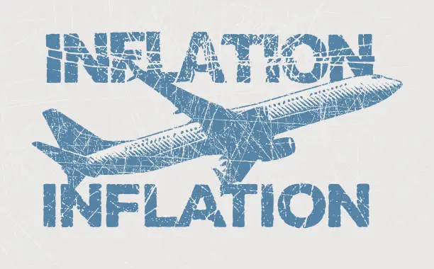 Vector illustration of Increasing airline prices