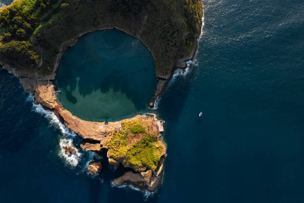 istock Picturesque volcanic island in ocean 1399097314