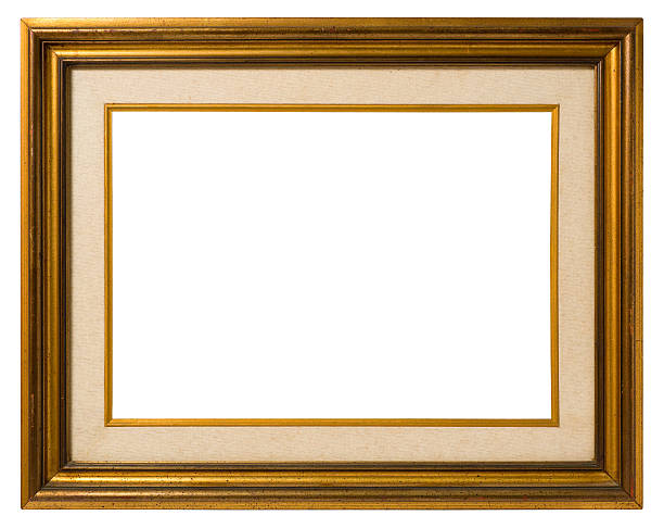 Old gilt wood frame. stock photo