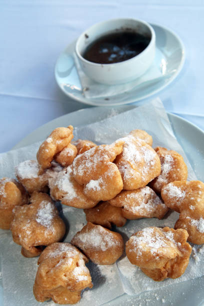 istock Cookies and castor sugar with chocolate sauce. 1399107900