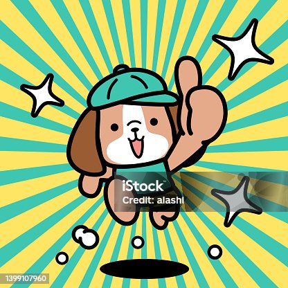 istock A cute dog wearing a baseball cap is giving a thumbs up and running toward the camera 1399107960