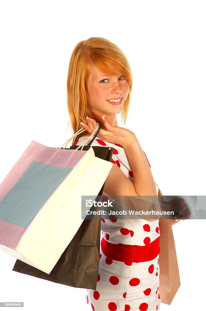 Jovem mulher exercício sacos de Compras - Royalty-free Adolescente Foto de stock