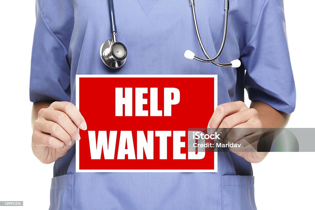 Médico médico/enfermeiro help wanted - Royalty-free Help Wanted Foto de stock