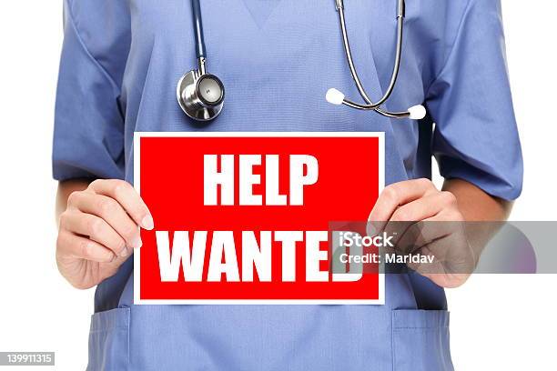 Médico Médico Enfermeiro Help Wanted - Fotografias de stock e mais imagens de Help Wanted - Help Wanted, Recrutamento, Profissional de enfermagem