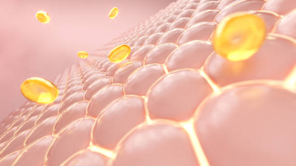 istock Vitamin serum drop on skin cell 1399114415