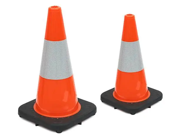 shiny new traffic cones