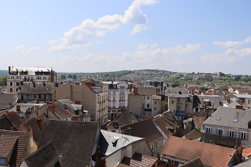 Overview of Montluçon, town of Montluçon, department of Allier, France