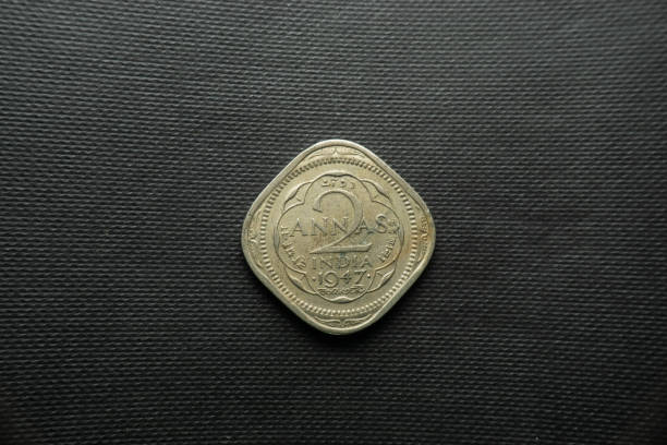 istock 2 Anna Indian coin dated 1947 India, Front view, King George, Copper-Nickel 1399121509