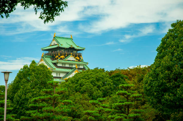 Scenic spot in Osaka, Japan, Edo Castle in the Edo period