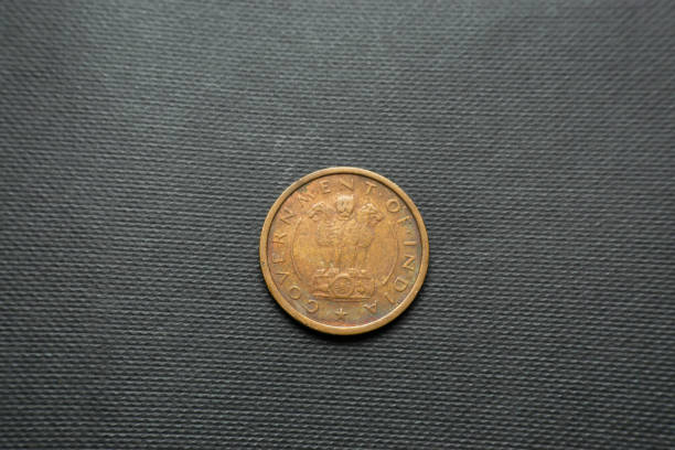 istock One pice 1952, India, Back view, Bronze 1399122167