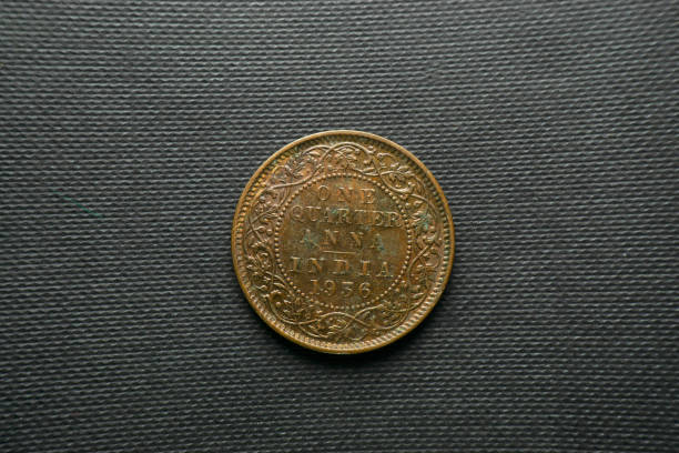 istock 1/4 Anna British India King George V, 1936, Back view, Bronze 1399122179