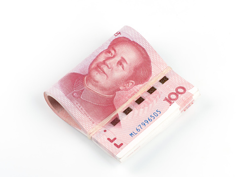 A Stack of Chinese Yuan Note