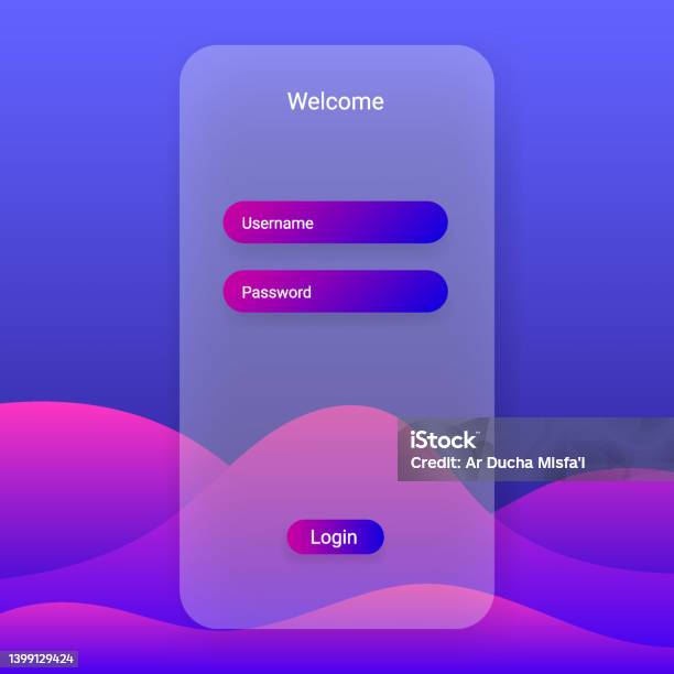 Login Sign In User Interface Cared Template Stock Illustration ...