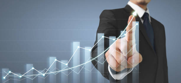 istock Businessman plan graph growth and increase of chart positive indicators 1399129646