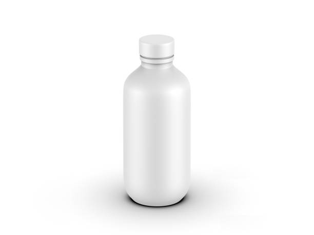 istock Cosmetic bottle mockup with screw cap isolated on white background. 3d render illustration 1399130169