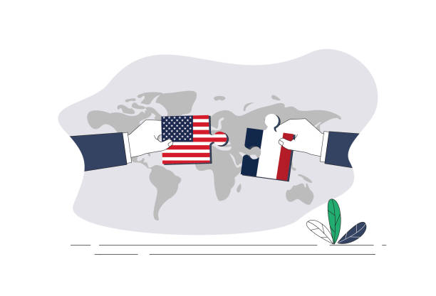 istock American Flag and French Flag Puzzle. 1399132772