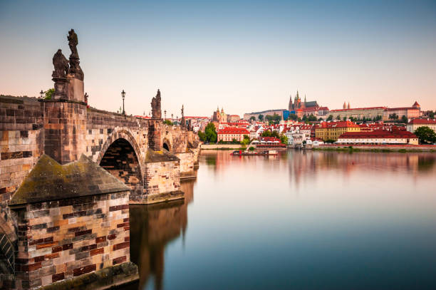 istock Charles Bridge at sunrise in Prague, Czech Republic. 1399136177