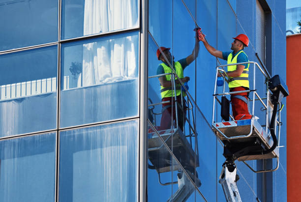 istock Cleaning windows on a residential building. 1399139030