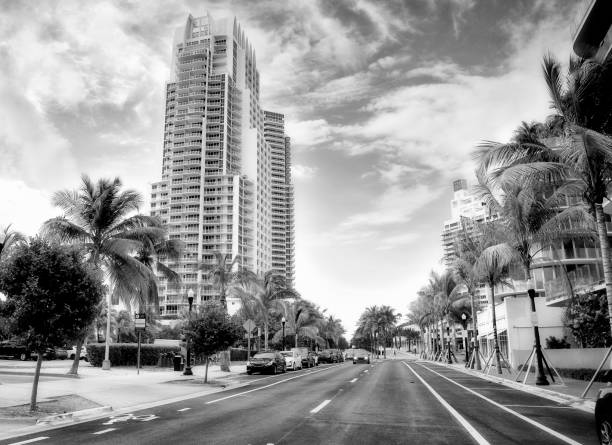 Collage about West Palm Beach, Florida, USA. The clock tower on Worth Avenue and the center of town at United States